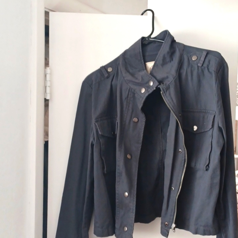 New gray utility jacket